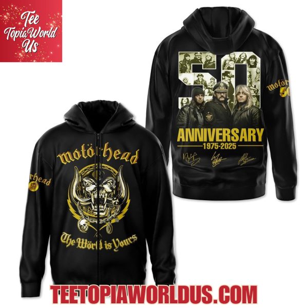 Motorhead 50 Anniversary 1975 – 2025 T-Shirt, Hoodie