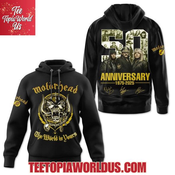 Motorhead 50 Anniversary 1975 – 2025 T-Shirt, Hoodie