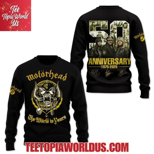 Motorhead 50 Anniversary 1975 – 2025 T-Shirt, Hoodie