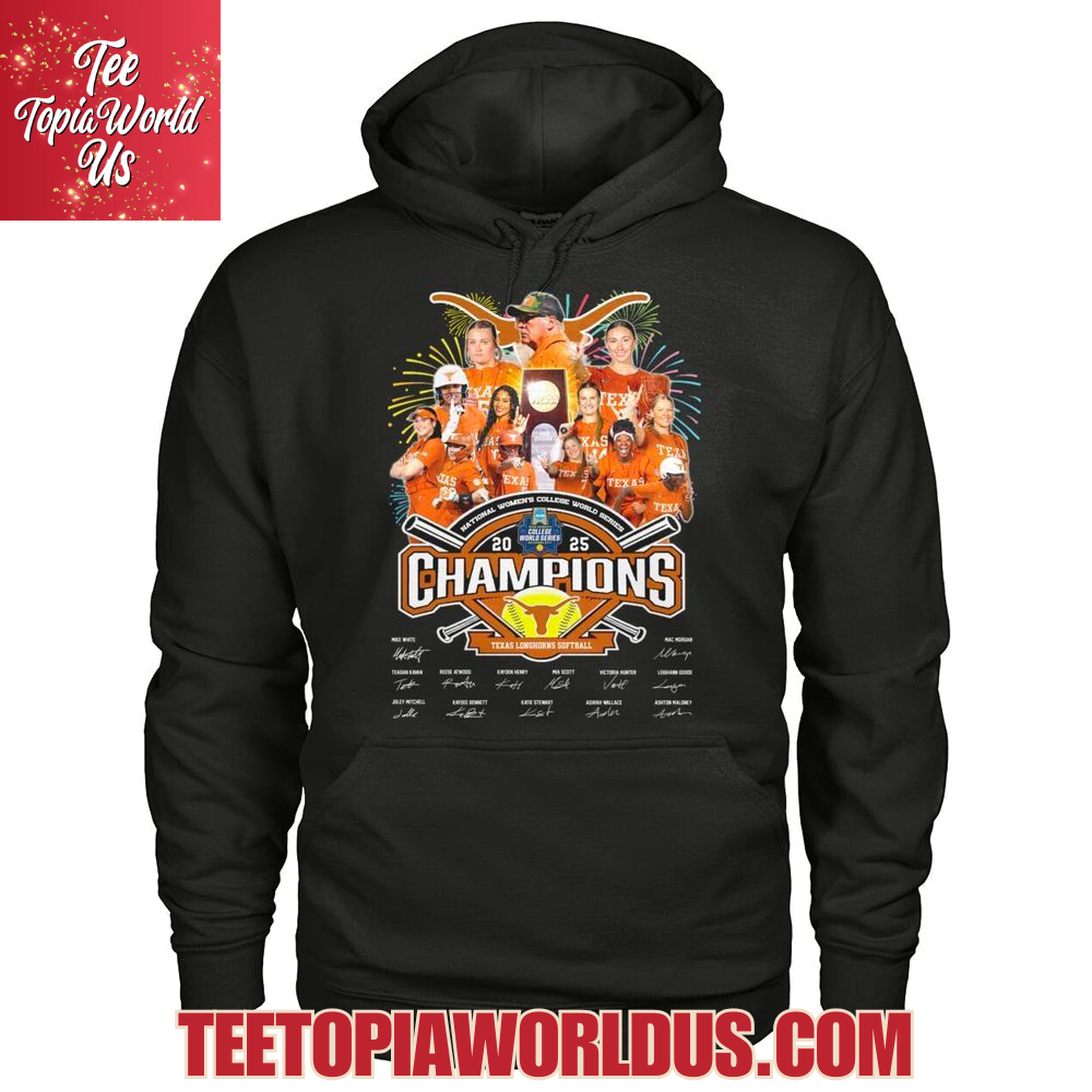 National Women's College World Series 2025 Champions Texas Longhorns Softball T-Shirt National Women's College World Series 2025 Champions Texas Longhorns Softball T-Shirt
