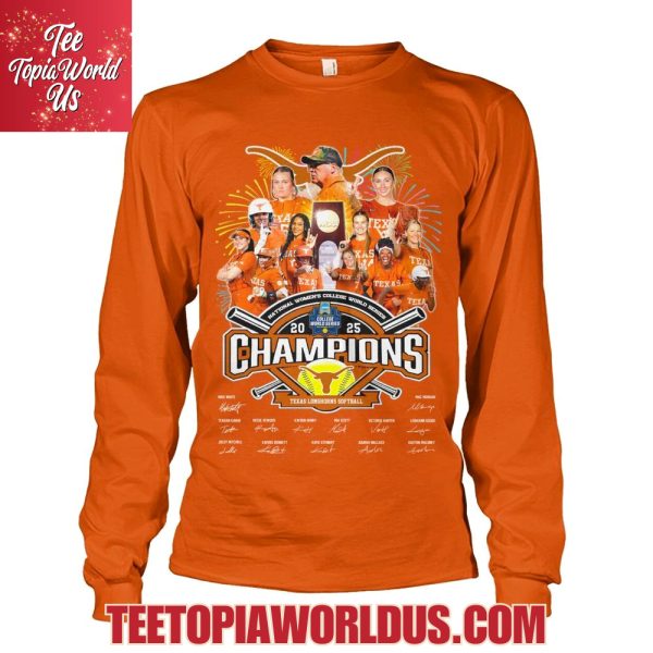 National Women’s College World Series 2025 Champions Texas Longhorns Softball T-Shirt