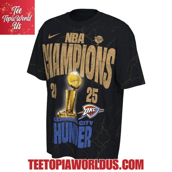 NBA Champions 2025 Oklahoma City Thunder Won For The City T-Shirt, Cap