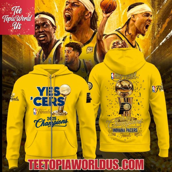 NBA Finals 24-25 Champions Indiana Pacers Yellow T-Shirt, Hoodie