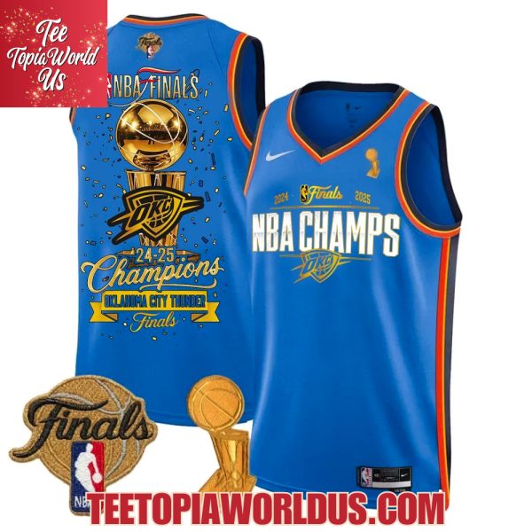 NBA Finals 24-25 Champions Oklahoma City Thunder Basketball Jersey