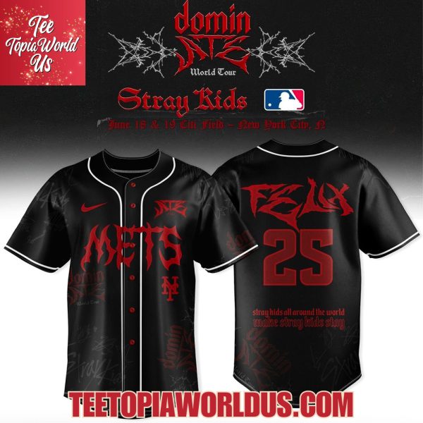 NY Mets x Stray Kids DominATE World Tour 2025 Baseball Jersey