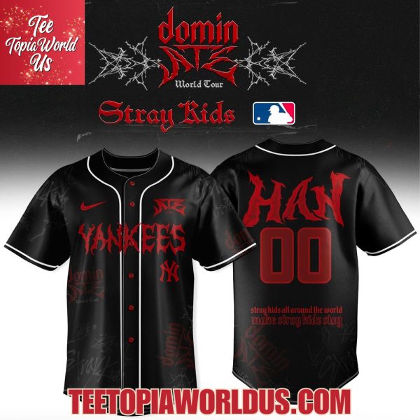 NY Yankees x Stray Kids DominATE World Tour 2025 Baseball Jersey