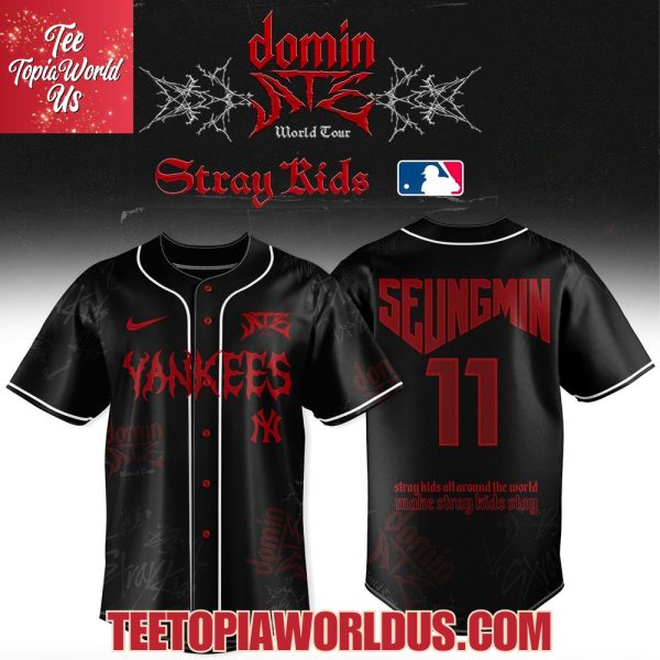 NY Yankees x Stray Kids DominATE World Tour 2025 Baseball Jersey