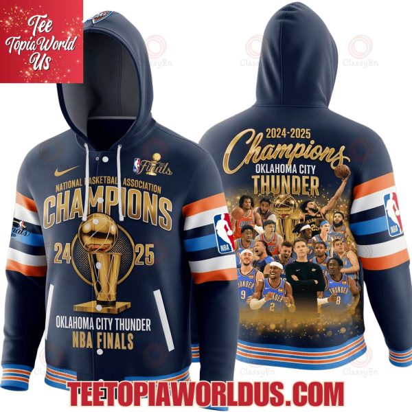 Oklahoma City Basketball Champions Finals 2024-25 Hooded Varsity Jacket