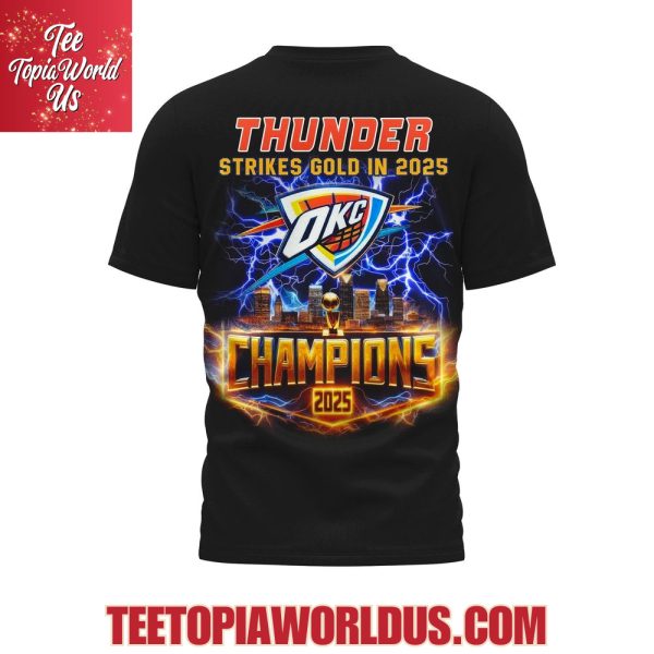 Oklahoma City Thunder 2024 2025 Finals Champions Black T-Shirt, Hoodie