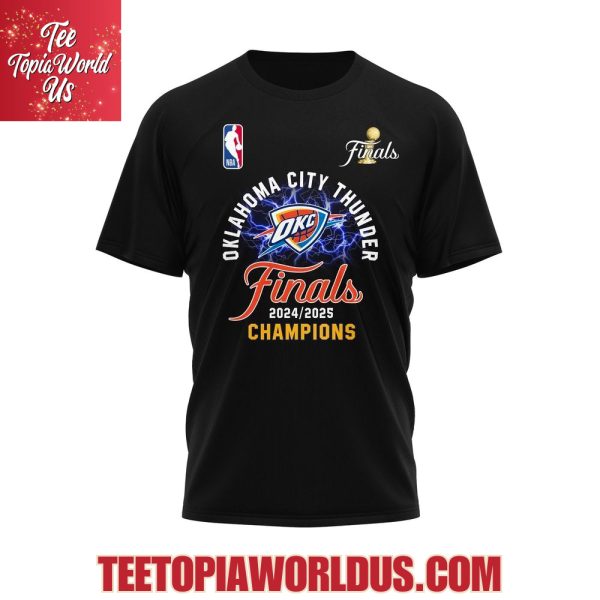 Oklahoma City Thunder 2024 2025 Finals Champions Black T-Shirt, Hoodie