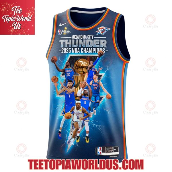 Oklahomo City Thunder 2025 NBA Champions Basketball Jersey