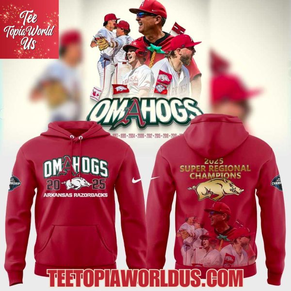 Omahogs Arkansas Razorbacks 2025 Super Regional Champions T-Shirt, Hoodie, Cap