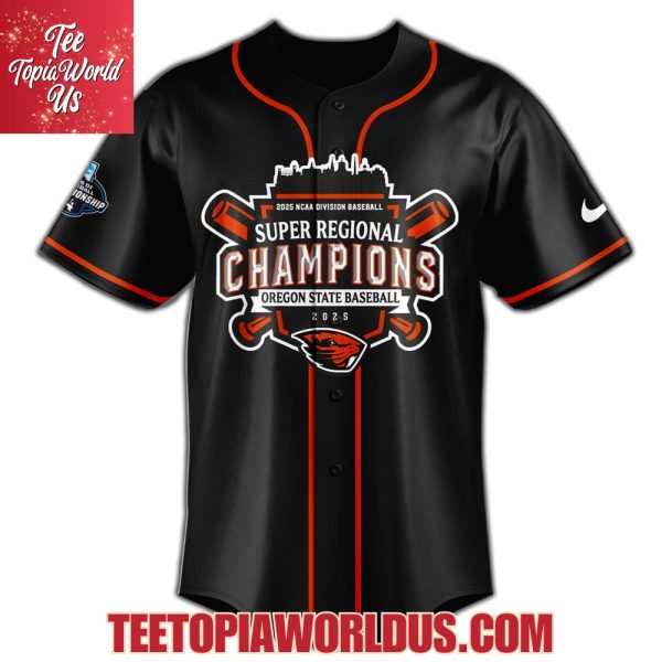 Oregon State Beavers 2025 Super Regionals Champions Jersey