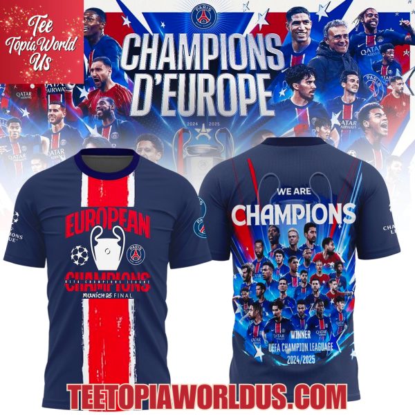 Paris Saint-Germain Winner UEFA Champion League 2024 2025 T-Shirt, Hoodie