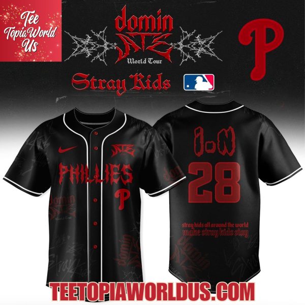 Philadelphia Phillies x Stray Kids Dominate World Tour 2025 Baseball Jersey