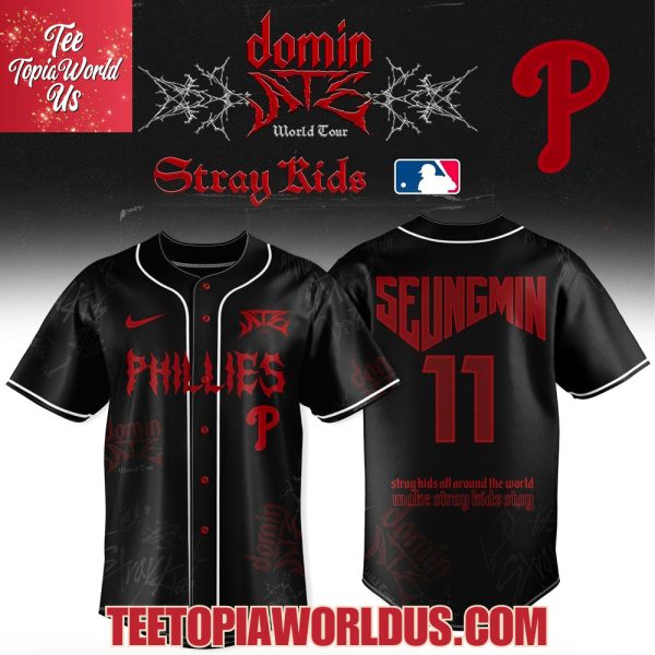 Philadelphia Phillies x Stray Kids Dominate World Tour 2025 Baseball Jersey