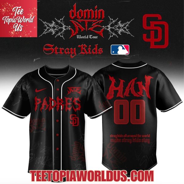 San Diego Padres x Stray Kids DominATE World Tour 2025 Baseball Jersey
