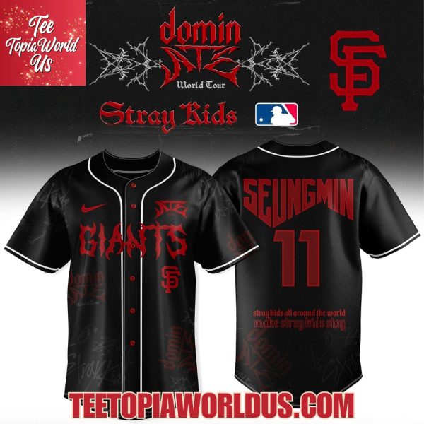San Francisco Giants x Stray Kids DominATE World Tour 2025 Baseball Jersey