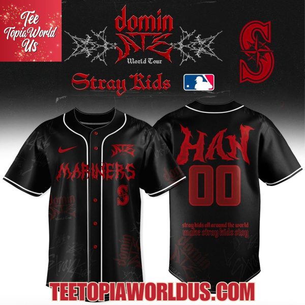 Seattle Mariners x Stray Kids DominATE World Tour 2025 Baseball Jersey