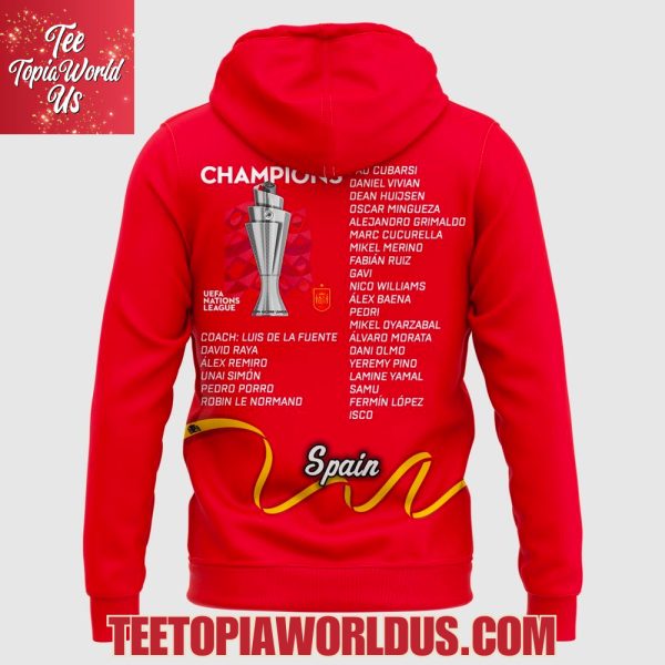 Spain UEFA Nations League 2025 Champions T-Shirt, Hoodie, Cap