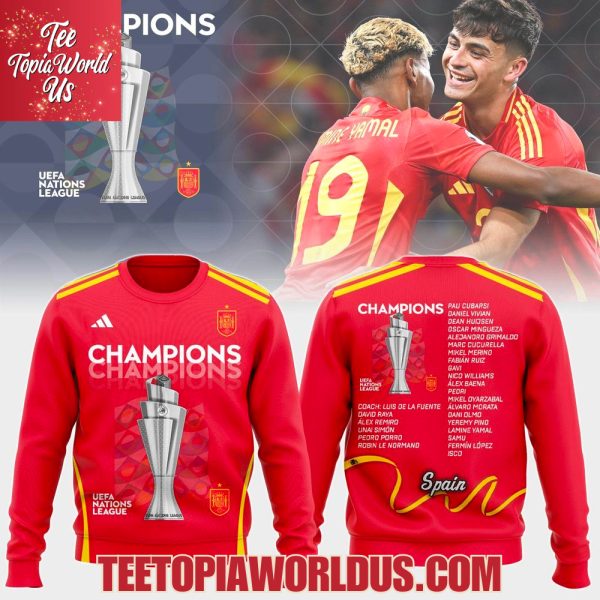 Spain UEFA Nations League 2025 Champions T-Shirt, Hoodie, Cap