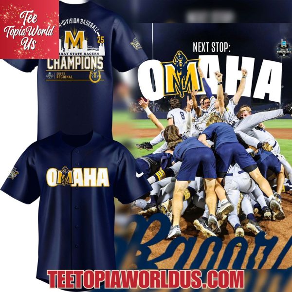Special 2025 Super Regional Champions Murray State Baseball Jersey – Navy