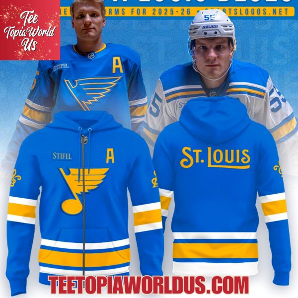 St. Louis Blues 2025 Uniform Blue Hoodie