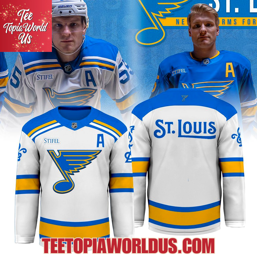 St. Louis Blues 2025 Uniform Jersey - White St. Louis Blues 2025 Uniform Jersey - White