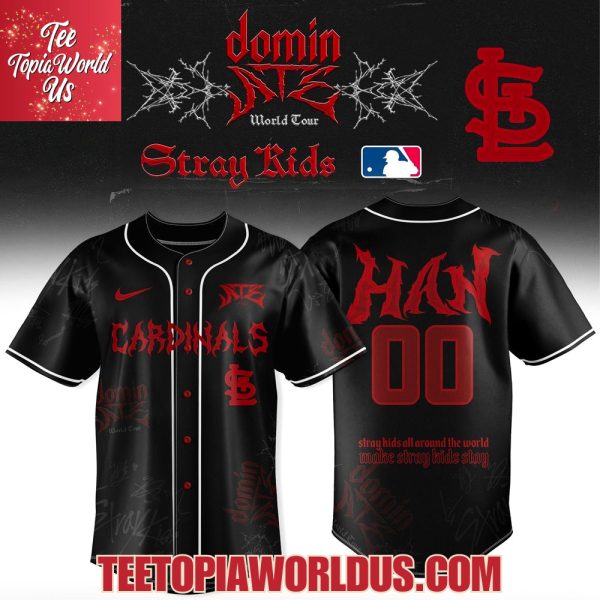 St. Louis Cardinals x Stray Kids DominATE World Tour 2025 Baseball Jersey