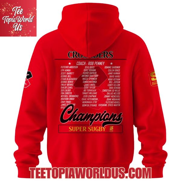Super Rugby Crusaders Champions 2025 Hoodie, T-Shirt, Cap