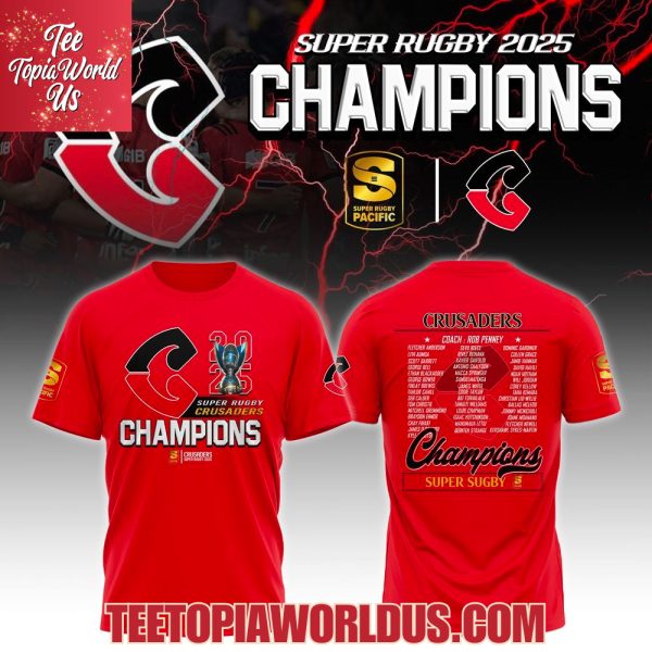 Super Rugby Crusaders Champions 2025 Hoodie, T-Shirt, Cap