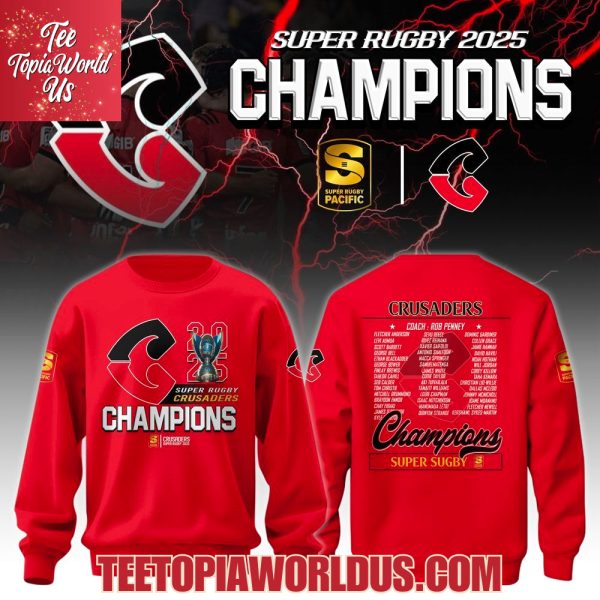 Super Rugby Crusaders Champions 2025 Hoodie, T-Shirt, Cap