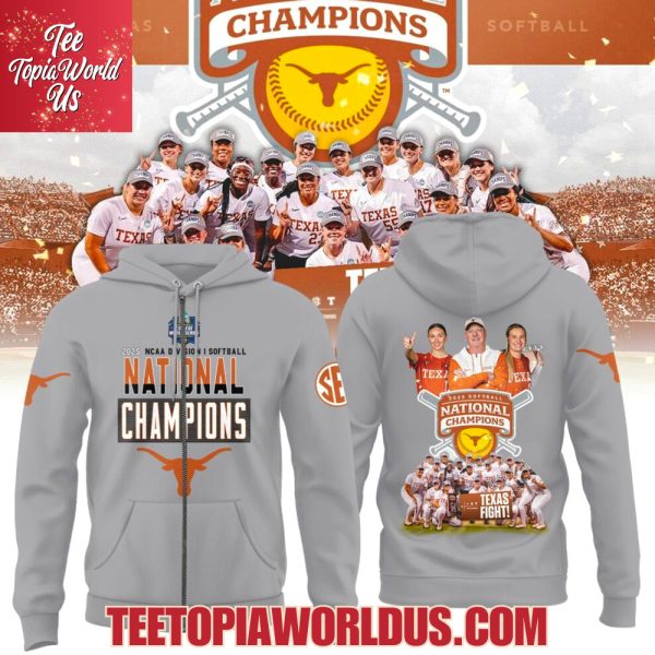 Texas Softball 2025 NCAA Division Softball National Champions Grey T-Shirt, Hoodie, Cap
