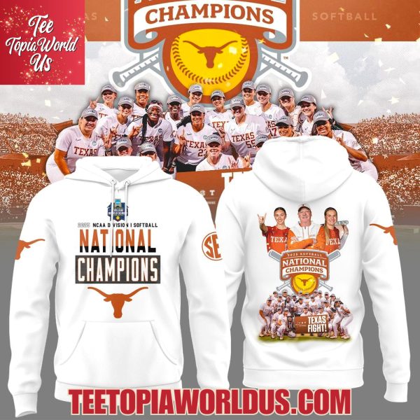Texas Softball 2025 NCAA Division Softball National Champions White T-Shirt, Hoodie, Cap