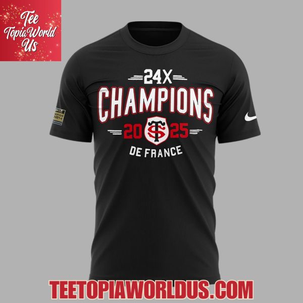 Top 14 Back To Back To Back Champions Stade Toulousain T-Shirt
