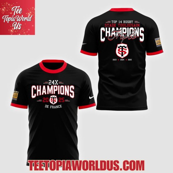 Top 14 Rugby Stade Toulousain Champions 2025 Hoodie