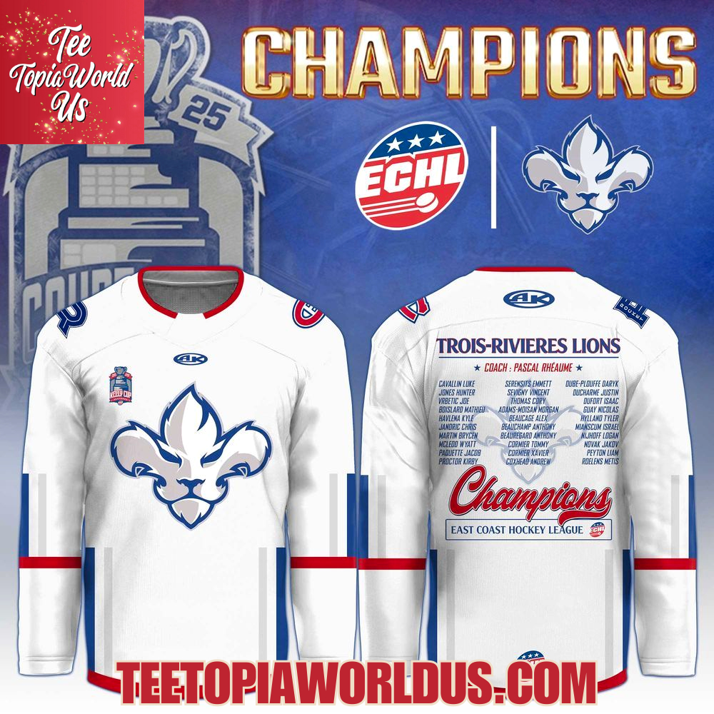 Trois-Rivieres Lions 2025 Kelly Cup Champions Hockey Jersey Trois-Rivieres Lions 2025 Kelly Cup Champions Hockey Jersey