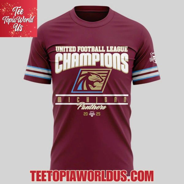 United Football League 2025 Season Champions Michigan Panthers T-Shirt, Hoodie, Cap
