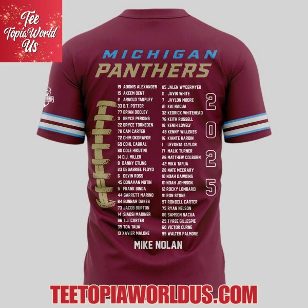United Football League 2025 Season Champions Michigan Panthers T-Shirt, Hoodie, Cap