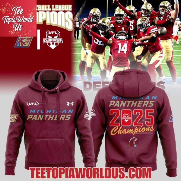 United Football League 2025 Season Champions Michigan Panthers T-Shirt, Hoodie, Cap
