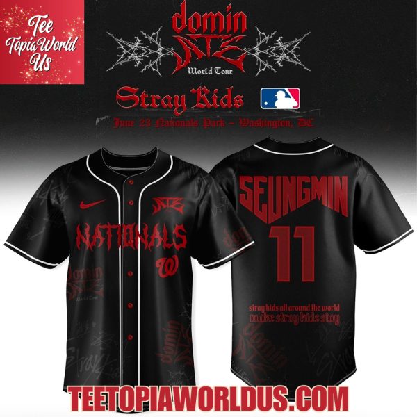 Washington Nationals x Stray Kids DominATE World Tour 2025 Baseball Jersey