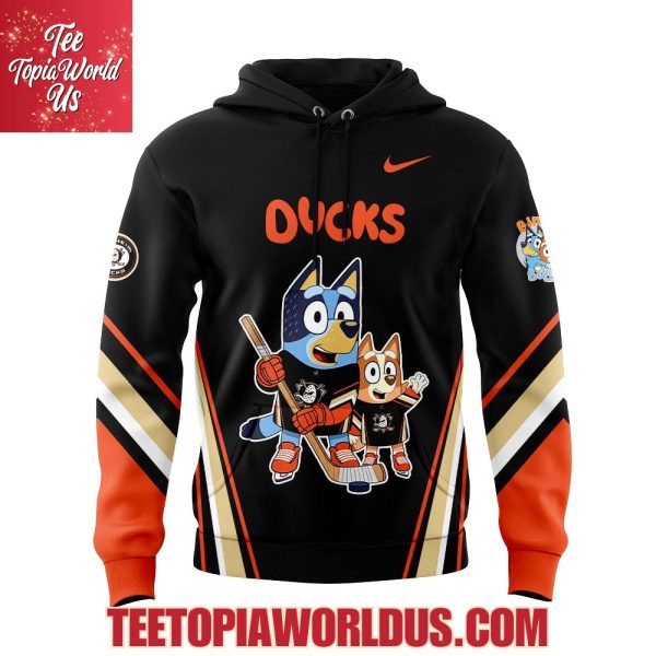 Anaheim Ducks Bluey and Bingo Hoodie