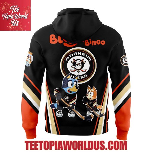 Anaheim Ducks Bluey and Bingo Hoodie