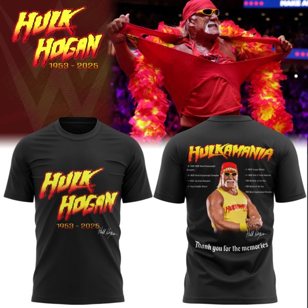 Hulk Hogan 1953 – 2025 Thank You For The Memories T-Shirt