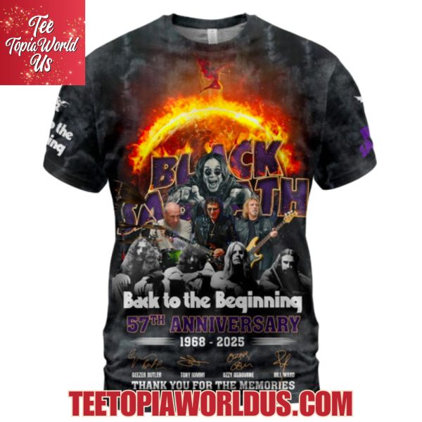 Black Sabbath Back To The Beginning 57th Anniversary 1968-2025 Thank You For The Memories T-Shirt, Hoodie