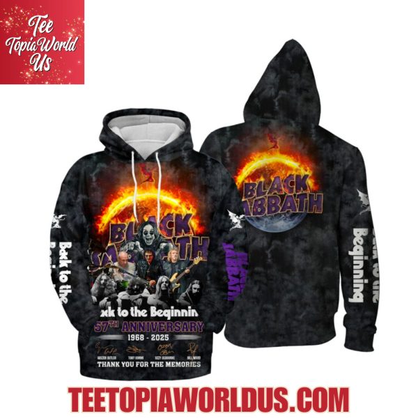 Black Sabbath Back To The Beginning 57th Anniversary 1968-2025 Thank You For The Memories T-Shirt, Hoodie