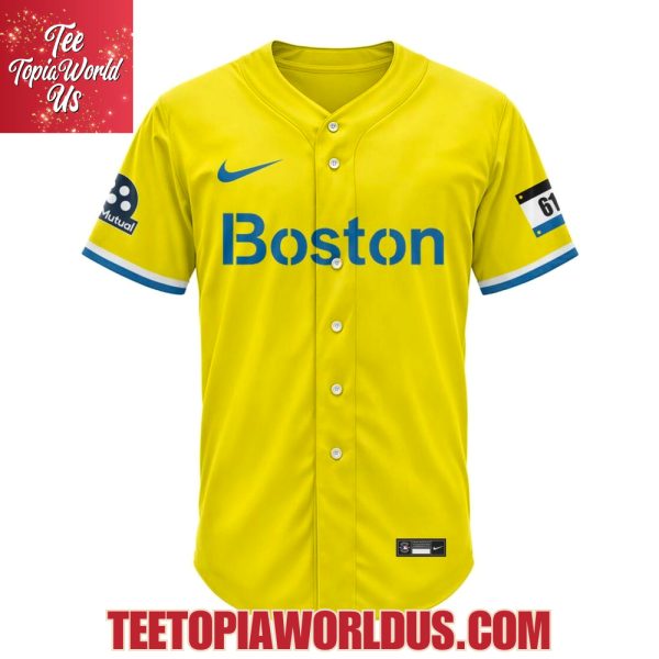 Boston Red Sox Gold/Light Blue City Connect Jersey