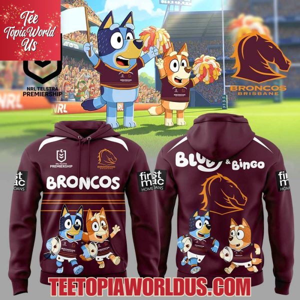 Brisbane Broncos x Bluey and Bingo Hoodie