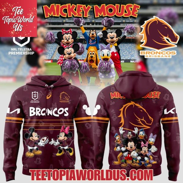 Brisbane Broncos x Mickey Mouse Hoodie