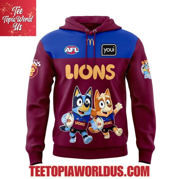 Brisbane Lions Bluey and Bingo Hoodie